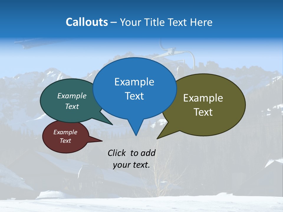 A Group Of People Riding A Ski Lift Over A Snow Covered Mountain PowerPoint Template