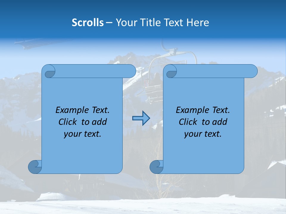 A Group Of People Riding A Ski Lift Over A Snow Covered Mountain PowerPoint Template