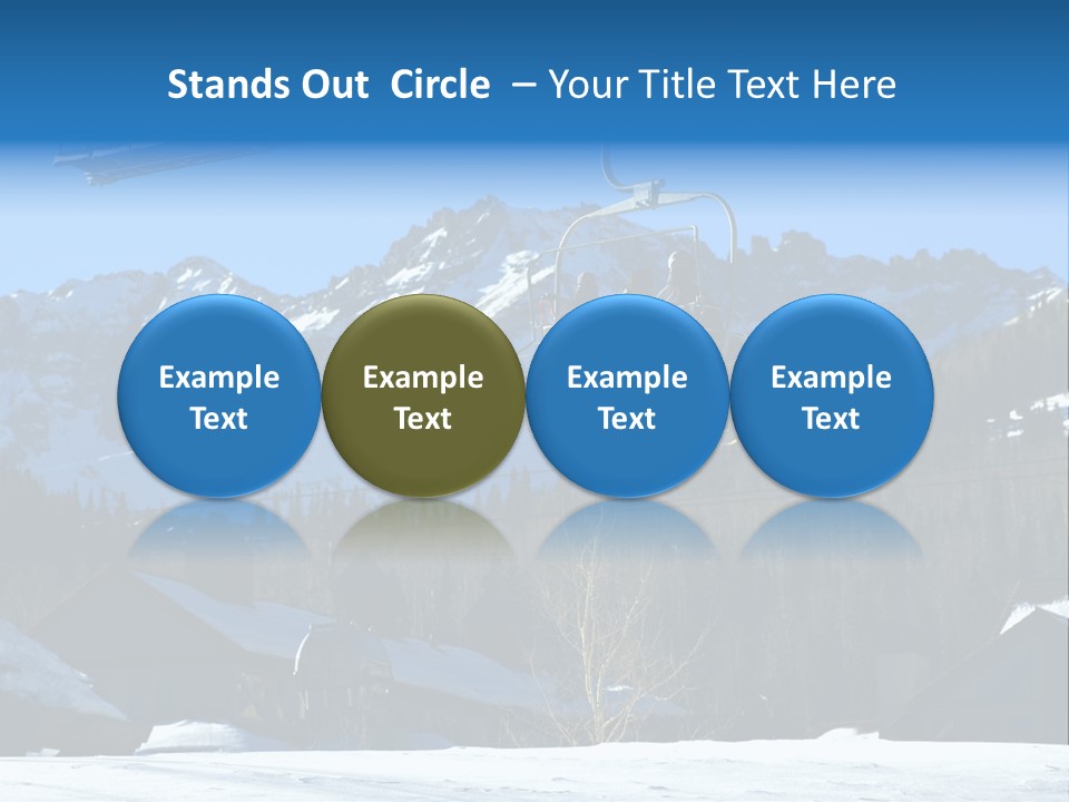 A Group Of People Riding A Ski Lift Over A Snow Covered Mountain PowerPoint Template