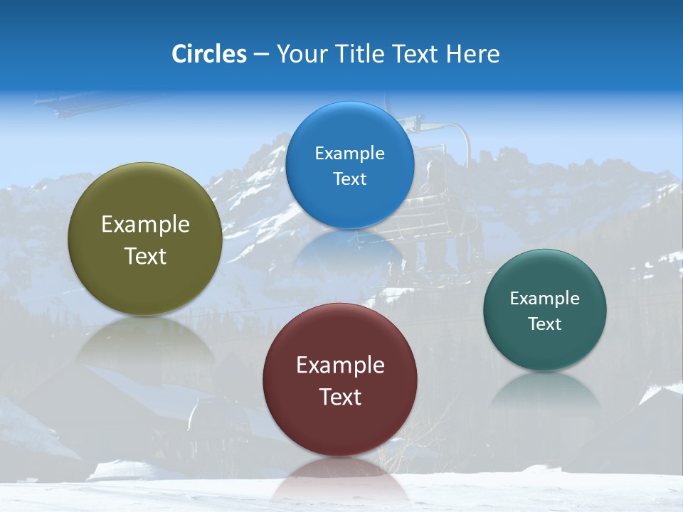 A Group Of People Riding A Ski Lift Over A Snow Covered Mountain PowerPoint Template