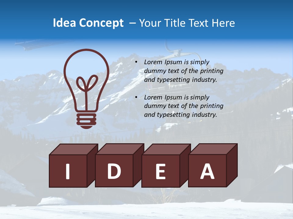 A Group Of People Riding A Ski Lift Over A Snow Covered Mountain PowerPoint Template