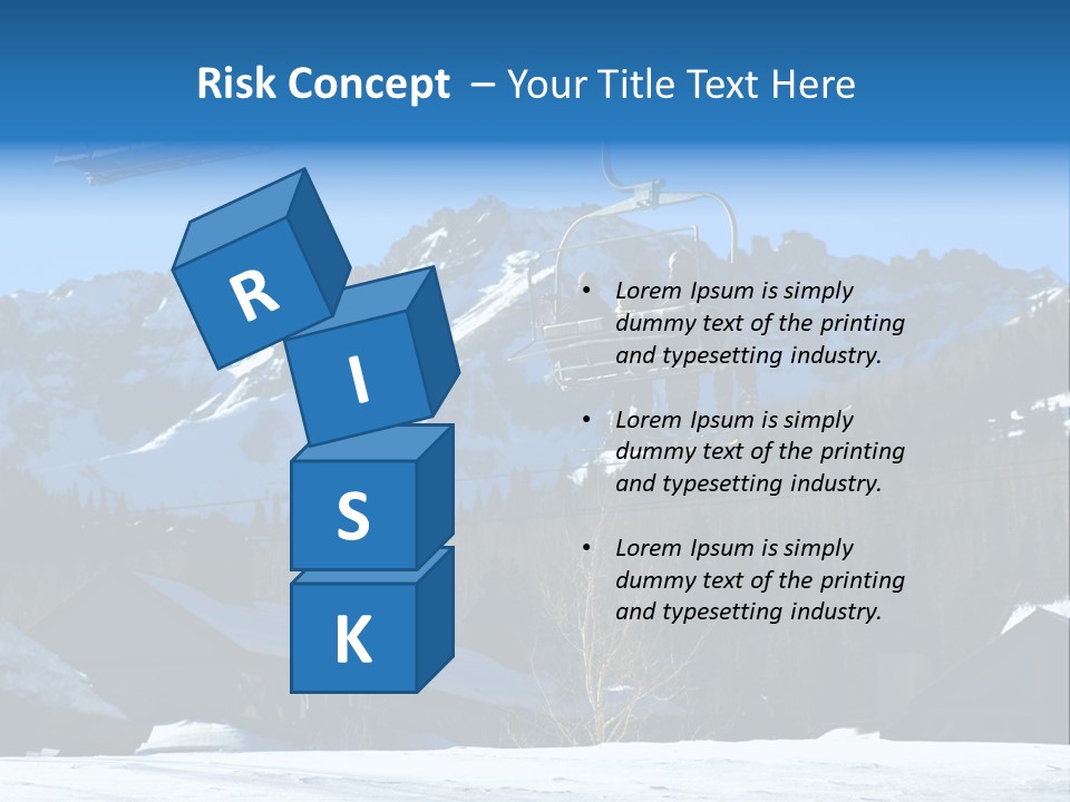 A Group Of People Riding A Ski Lift Over A Snow Covered Mountain PowerPoint Template