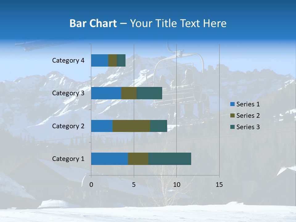 A Group Of People Riding A Ski Lift Over A Snow Covered Mountain PowerPoint Template