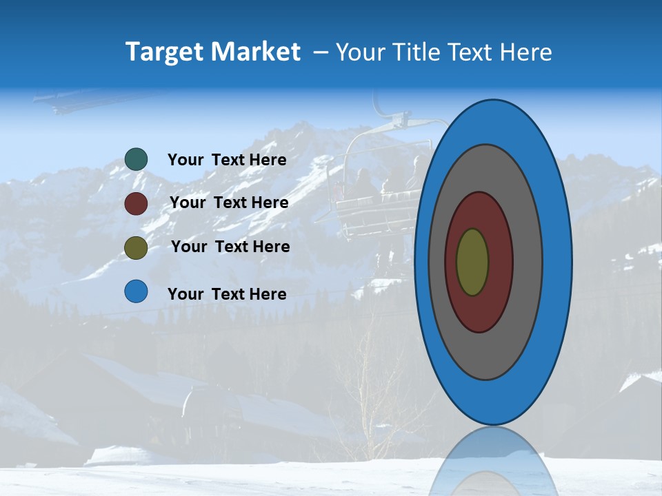 A Group Of People Riding A Ski Lift Over A Snow Covered Mountain PowerPoint Template