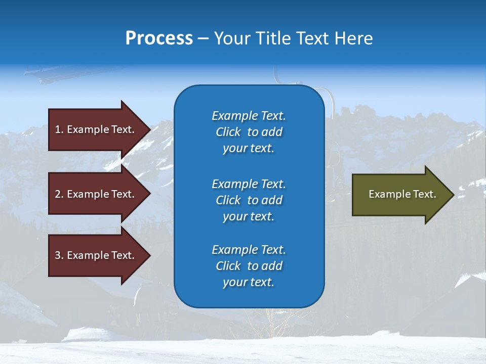 A Group Of People Riding A Ski Lift Over A Snow Covered Mountain PowerPoint Template