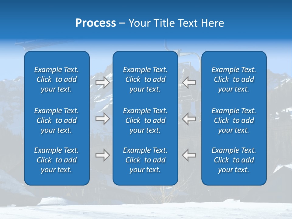 A Group Of People Riding A Ski Lift Over A Snow Covered Mountain PowerPoint Template