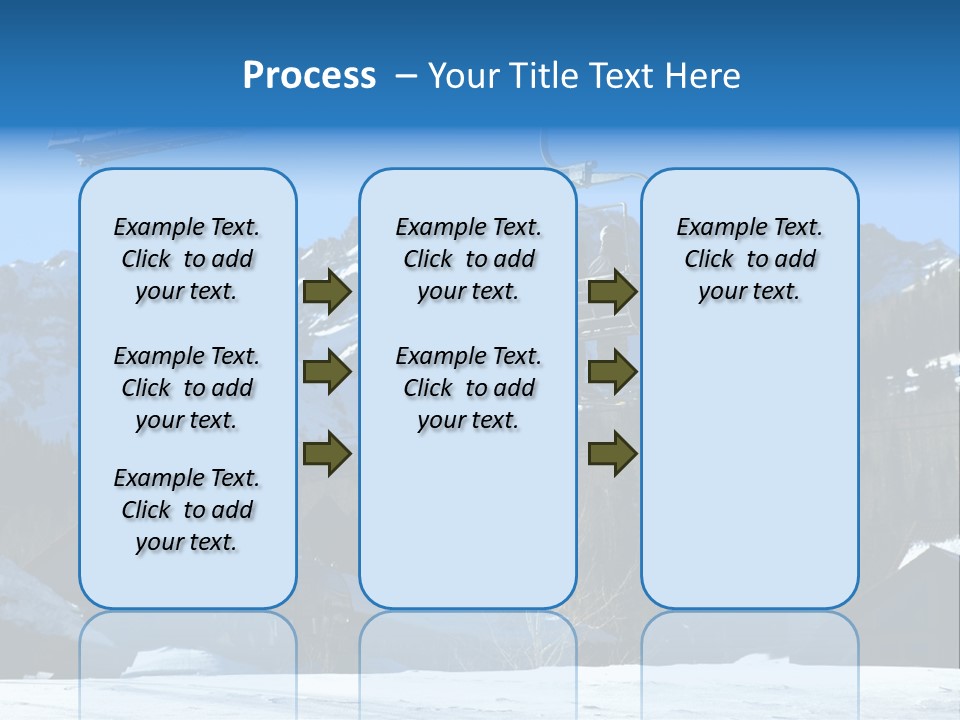 A Group Of People Riding A Ski Lift Over A Snow Covered Mountain PowerPoint Template