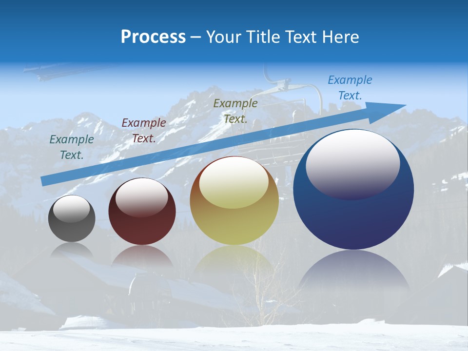 A Group Of People Riding A Ski Lift Over A Snow Covered Mountain PowerPoint Template