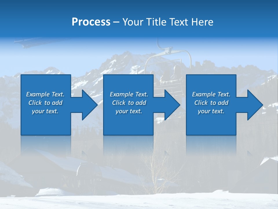 A Group Of People Riding A Ski Lift Over A Snow Covered Mountain PowerPoint Template
