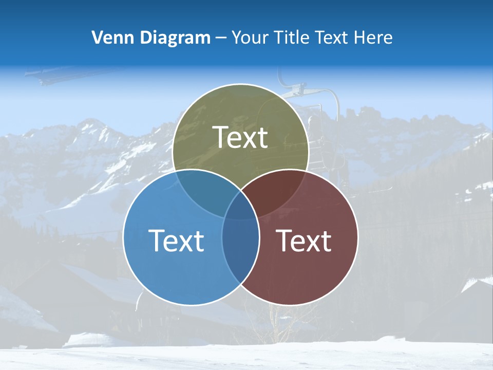 A Group Of People Riding A Ski Lift Over A Snow Covered Mountain PowerPoint Template