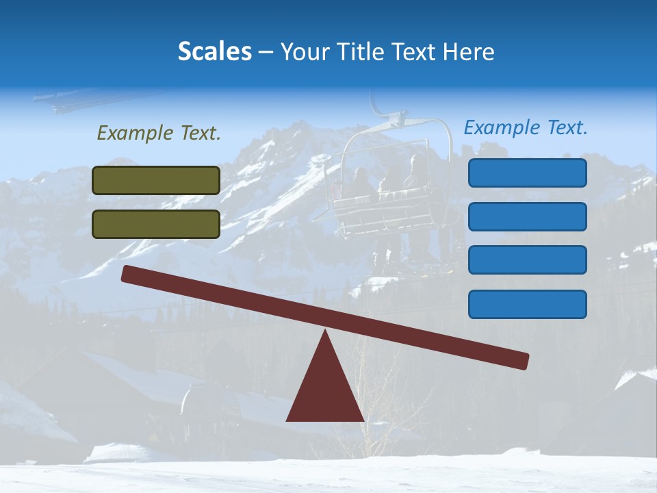 A Group Of People Riding A Ski Lift Over A Snow Covered Mountain PowerPoint Template
