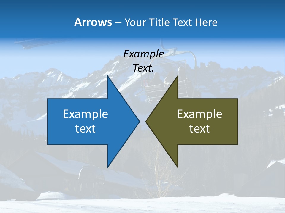 A Group Of People Riding A Ski Lift Over A Snow Covered Mountain PowerPoint Template