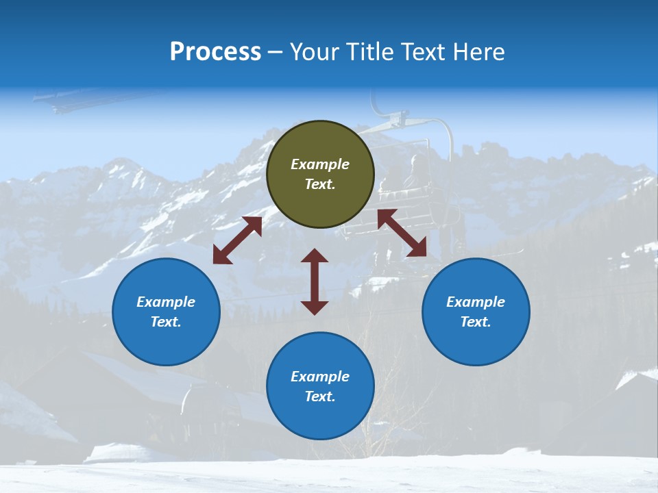 A Group Of People Riding A Ski Lift Over A Snow Covered Mountain PowerPoint Template