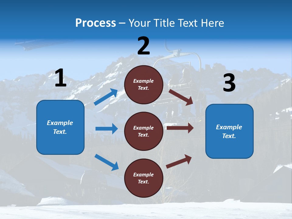 A Group Of People Riding A Ski Lift Over A Snow Covered Mountain PowerPoint Template