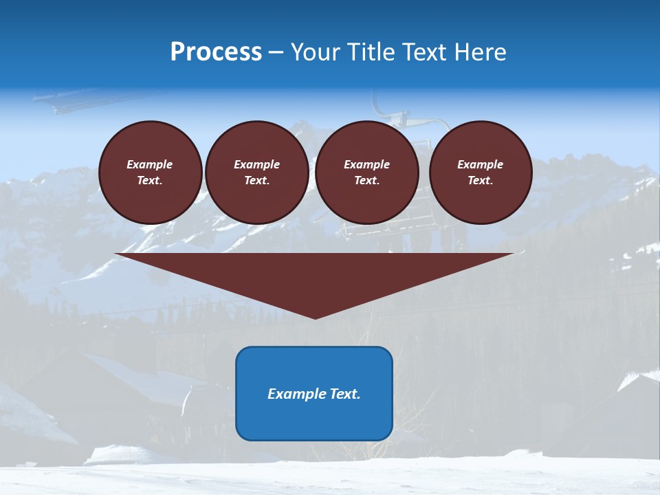 A Group Of People Riding A Ski Lift Over A Snow Covered Mountain PowerPoint Template