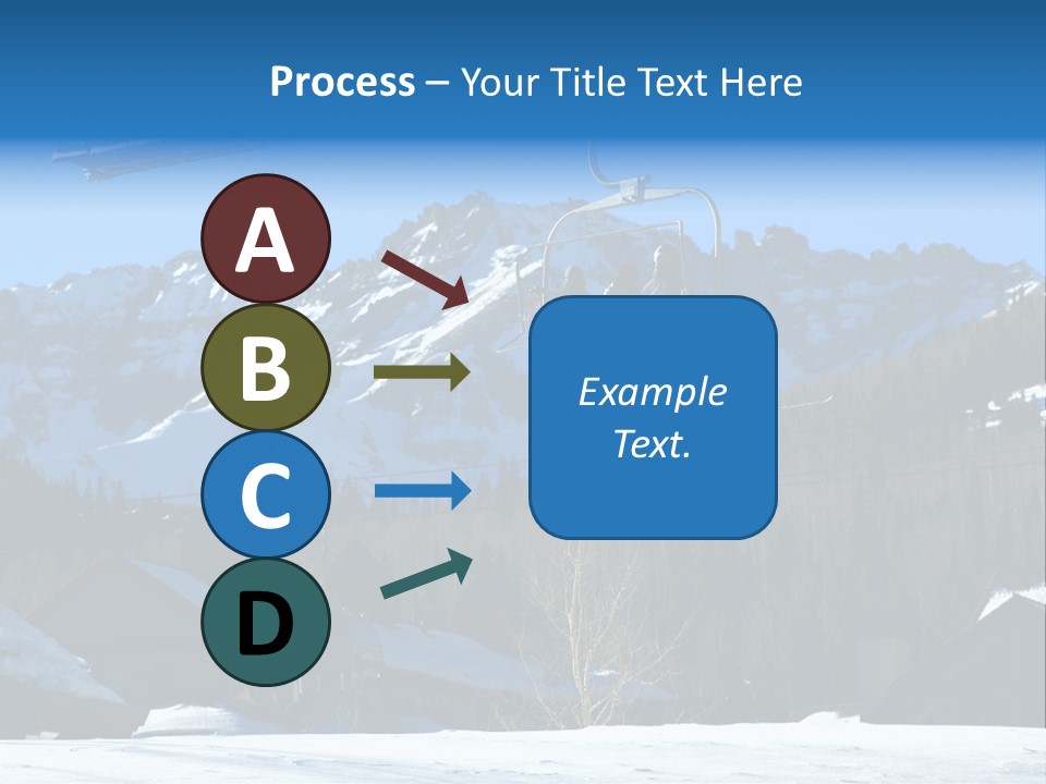 A Group Of People Riding A Ski Lift Over A Snow Covered Mountain PowerPoint Template