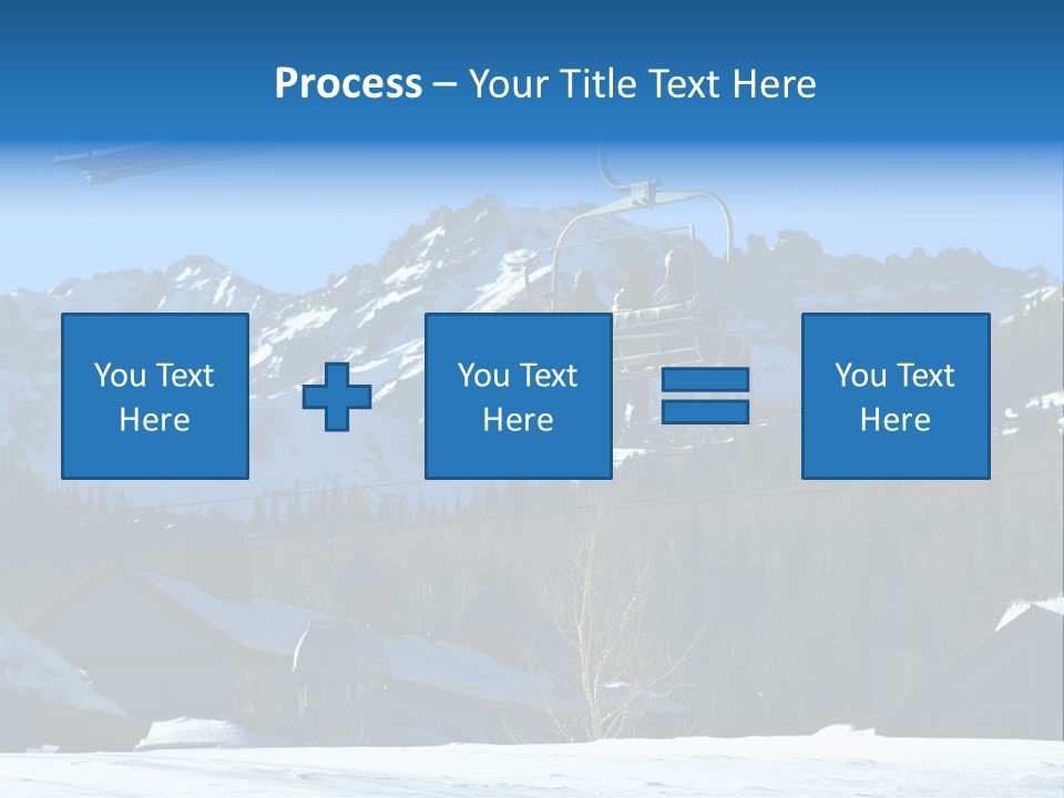 A Group Of People Riding A Ski Lift Over A Snow Covered Mountain PowerPoint Template