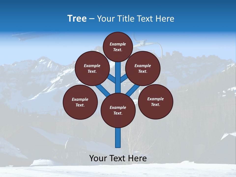 A Group Of People Riding A Ski Lift Over A Snow Covered Mountain PowerPoint Template
