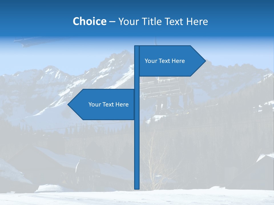 A Group Of People Riding A Ski Lift Over A Snow Covered Mountain PowerPoint Template