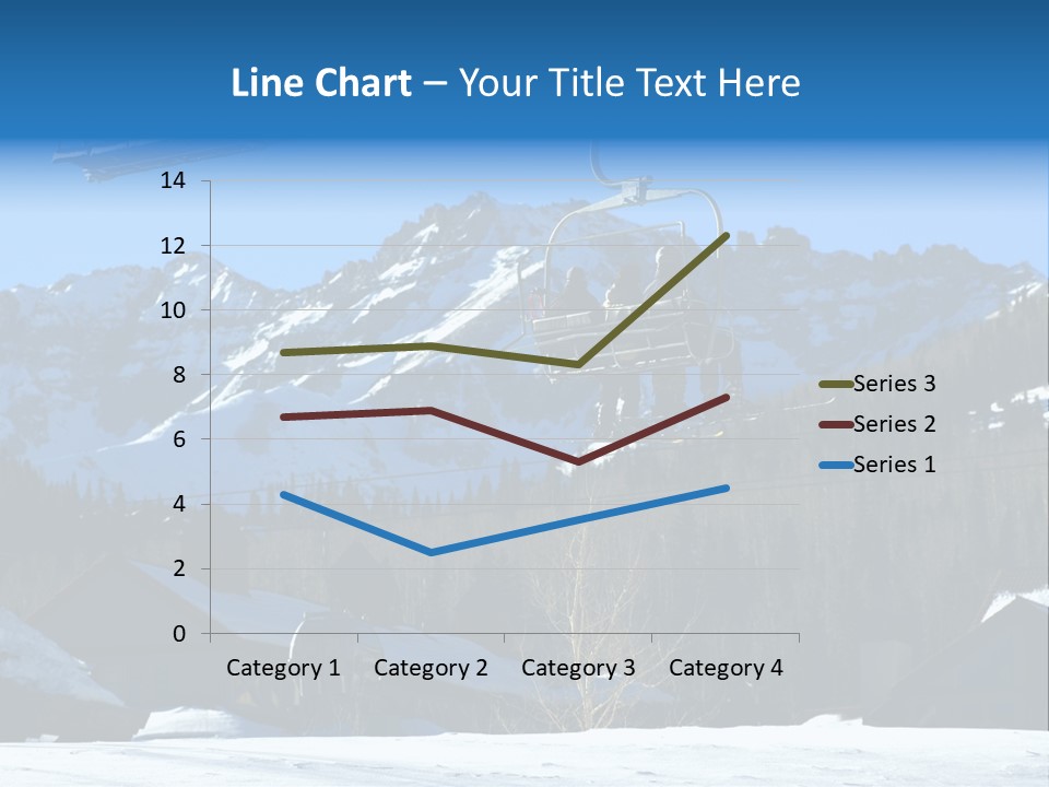 A Group Of People Riding A Ski Lift Over A Snow Covered Mountain PowerPoint Template