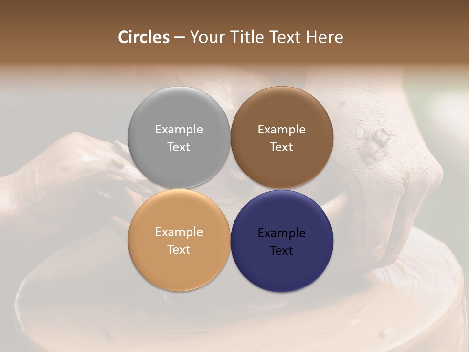 A Potters Hands Guiding A Child Hands To Help Him To Work With The Ceramic Wheel See Similar Photos In My Portfolio. PowerPoint Template