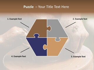 A Potters Hands Guiding A Child Hands To Help Him To Work With The Ceramic Wheel See Similar Photos In My Portfolio. PowerPoint Template