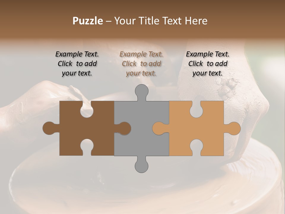 A Potters Hands Guiding A Child Hands To Help Him To Work With The Ceramic Wheel See Similar Photos In My Portfolio. PowerPoint Template