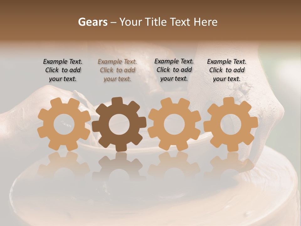 A Potters Hands Guiding A Child Hands To Help Him To Work With The Ceramic Wheel See Similar Photos In My Portfolio. PowerPoint Template