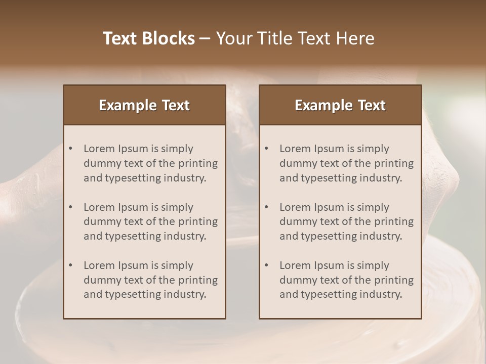 A Potters Hands Guiding A Child Hands To Help Him To Work With The Ceramic Wheel See Similar Photos In My Portfolio. PowerPoint Template