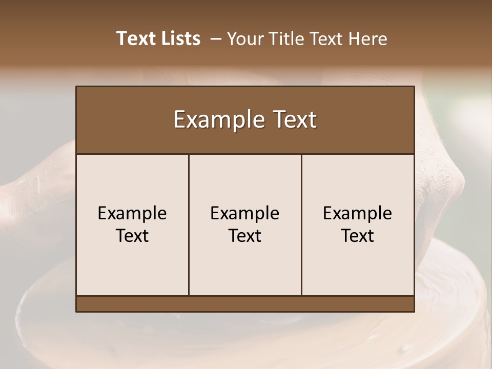 A Potters Hands Guiding A Child Hands To Help Him To Work With The Ceramic Wheel See Similar Photos In My Portfolio. PowerPoint Template