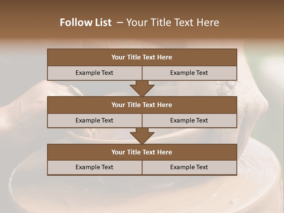 A Potters Hands Guiding A Child Hands To Help Him To Work With The Ceramic Wheel See Similar Photos In My Portfolio. PowerPoint Template