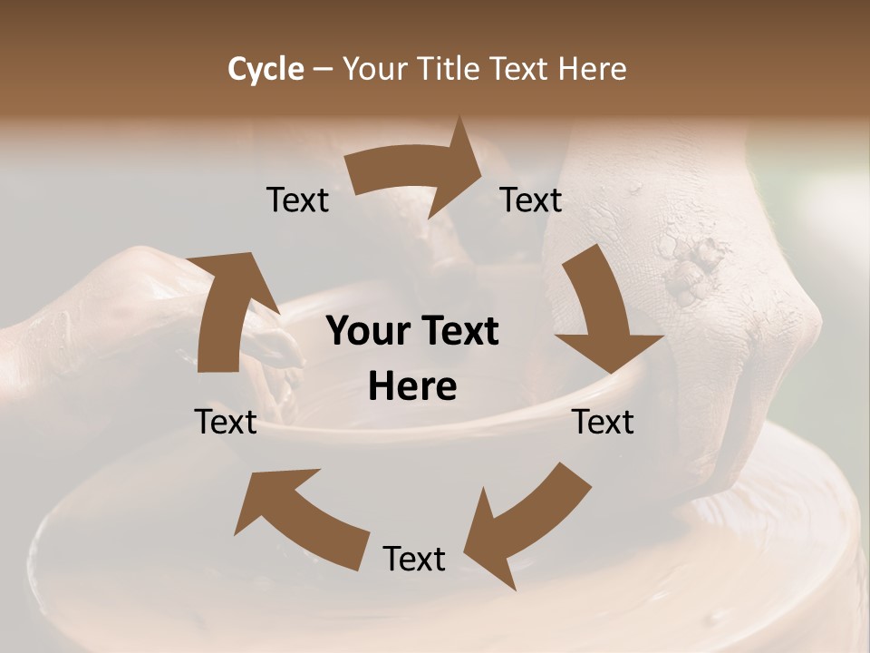 A Potters Hands Guiding A Child Hands To Help Him To Work With The Ceramic Wheel See Similar Photos In My Portfolio. PowerPoint Template