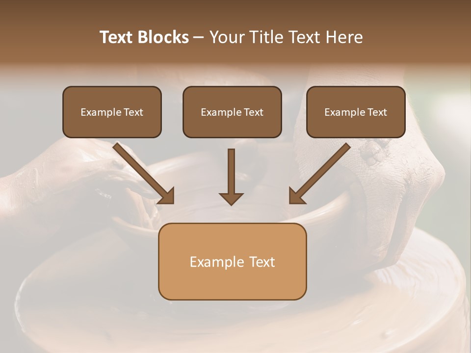 A Potters Hands Guiding A Child Hands To Help Him To Work With The Ceramic Wheel See Similar Photos In My Portfolio. PowerPoint Template