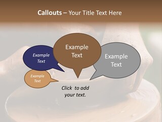 A Potters Hands Guiding A Child Hands To Help Him To Work With The Ceramic Wheel See Similar Photos In My Portfolio. PowerPoint Template