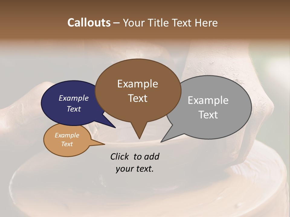 A Potters Hands Guiding A Child Hands To Help Him To Work With The Ceramic Wheel See Similar Photos In My Portfolio. PowerPoint Template