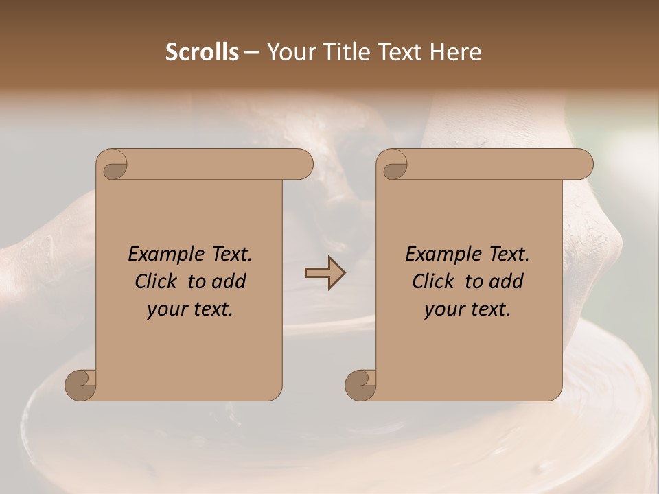 A Potters Hands Guiding A Child Hands To Help Him To Work With The Ceramic Wheel See Similar Photos In My Portfolio. PowerPoint Template