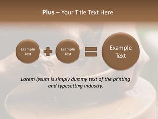 A Potters Hands Guiding A Child Hands To Help Him To Work With The Ceramic Wheel See Similar Photos In My Portfolio. PowerPoint Template