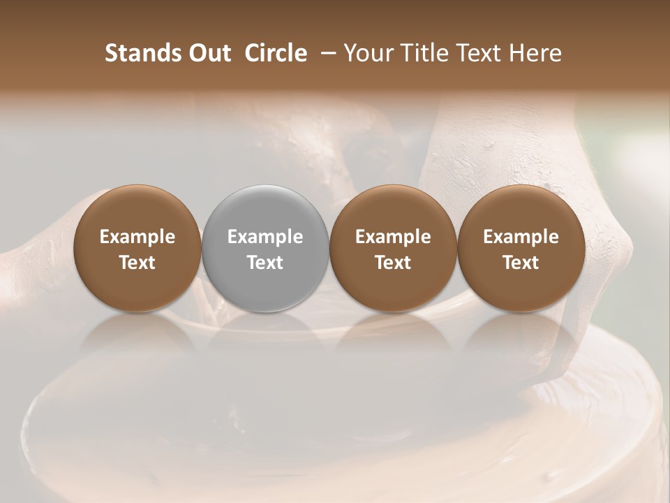 A Potters Hands Guiding A Child Hands To Help Him To Work With The Ceramic Wheel See Similar Photos In My Portfolio. PowerPoint Template