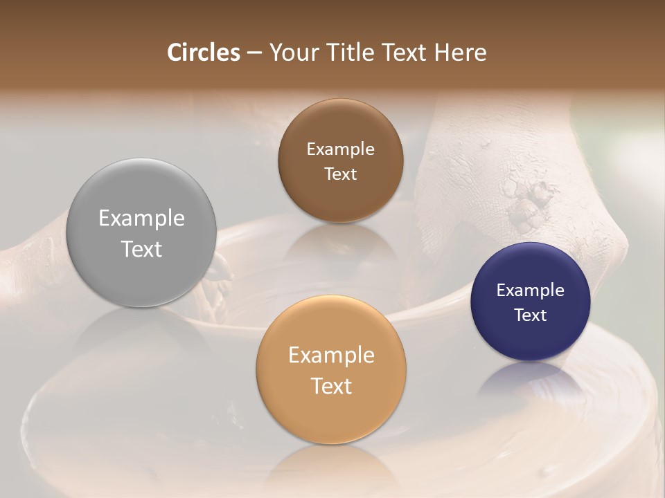 A Potters Hands Guiding A Child Hands To Help Him To Work With The Ceramic Wheel See Similar Photos In My Portfolio. PowerPoint Template