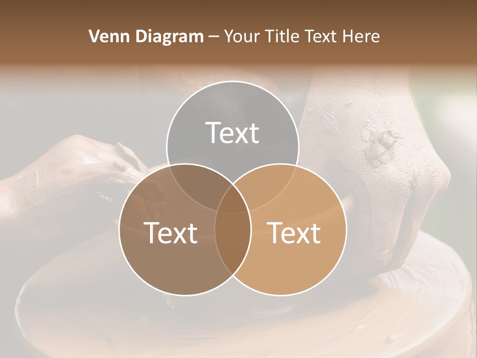 A Potters Hands Guiding A Child Hands To Help Him To Work With The Ceramic Wheel See Similar Photos In My Portfolio. PowerPoint Template