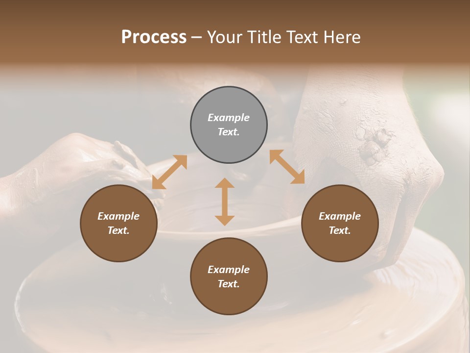 A Potters Hands Guiding A Child Hands To Help Him To Work With The Ceramic Wheel See Similar Photos In My Portfolio. PowerPoint Template