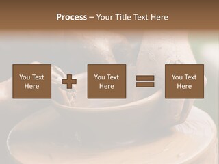 A Potters Hands Guiding A Child Hands To Help Him To Work With The Ceramic Wheel See Similar Photos In My Portfolio. PowerPoint Template