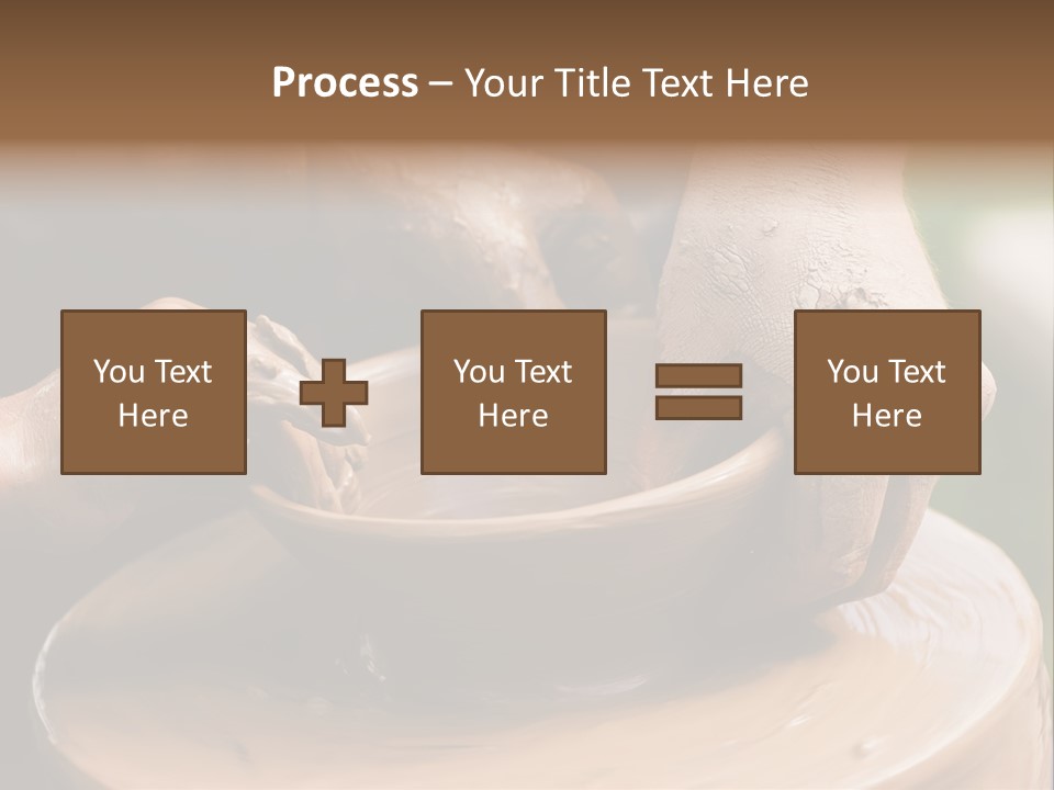 A Potters Hands Guiding A Child Hands To Help Him To Work With The Ceramic Wheel See Similar Photos In My Portfolio. PowerPoint Template