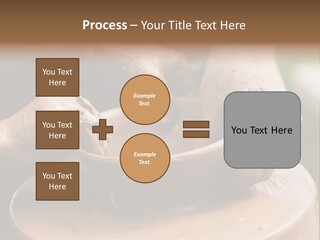 A Potters Hands Guiding A Child Hands To Help Him To Work With The Ceramic Wheel See Similar Photos In My Portfolio. PowerPoint Template