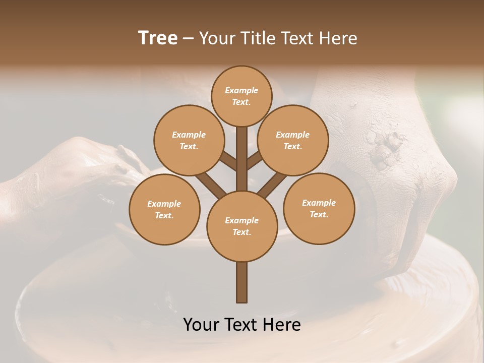 A Potters Hands Guiding A Child Hands To Help Him To Work With The Ceramic Wheel See Similar Photos In My Portfolio. PowerPoint Template