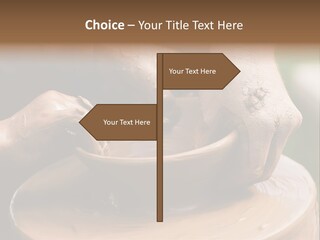 A Potters Hands Guiding A Child Hands To Help Him To Work With The Ceramic Wheel See Similar Photos In My Portfolio. PowerPoint Template