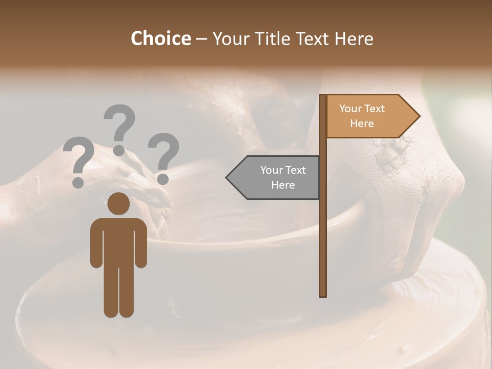 A Potters Hands Guiding A Child Hands To Help Him To Work With The Ceramic Wheel See Similar Photos In My Portfolio. PowerPoint Template