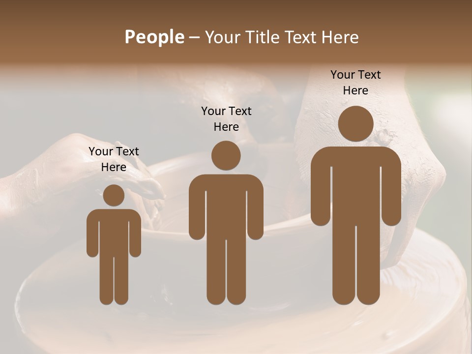 A Potters Hands Guiding A Child Hands To Help Him To Work With The Ceramic Wheel See Similar Photos In My Portfolio. PowerPoint Template