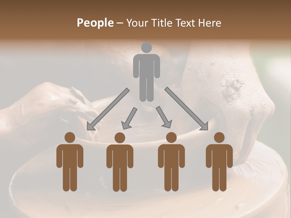 A Potters Hands Guiding A Child Hands To Help Him To Work With The Ceramic Wheel See Similar Photos In My Portfolio. PowerPoint Template