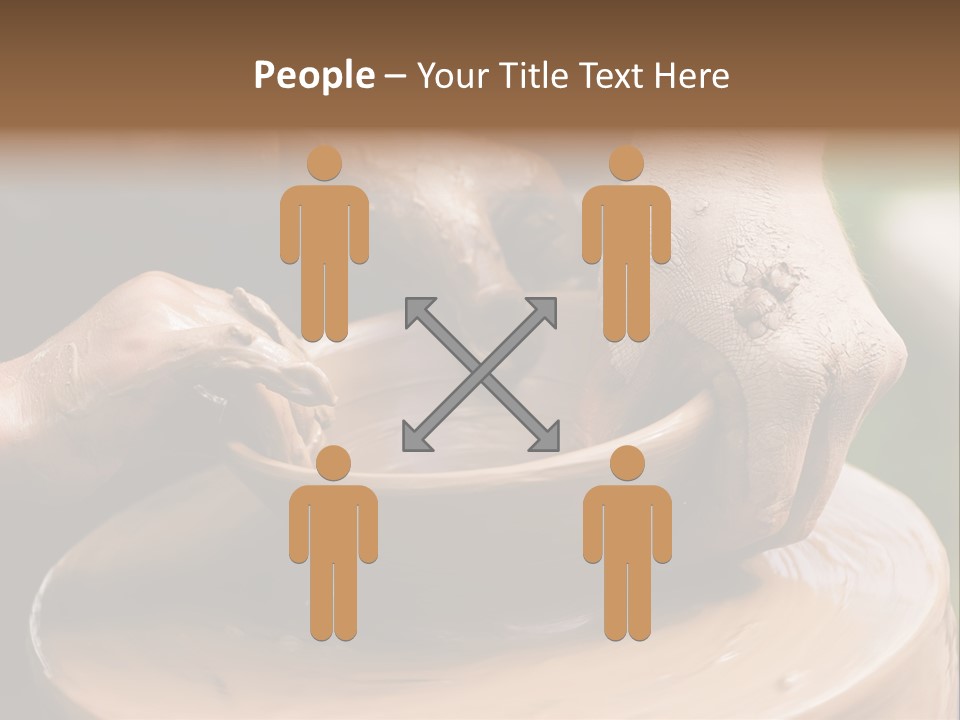 A Potters Hands Guiding A Child Hands To Help Him To Work With The Ceramic Wheel See Similar Photos In My Portfolio. PowerPoint Template